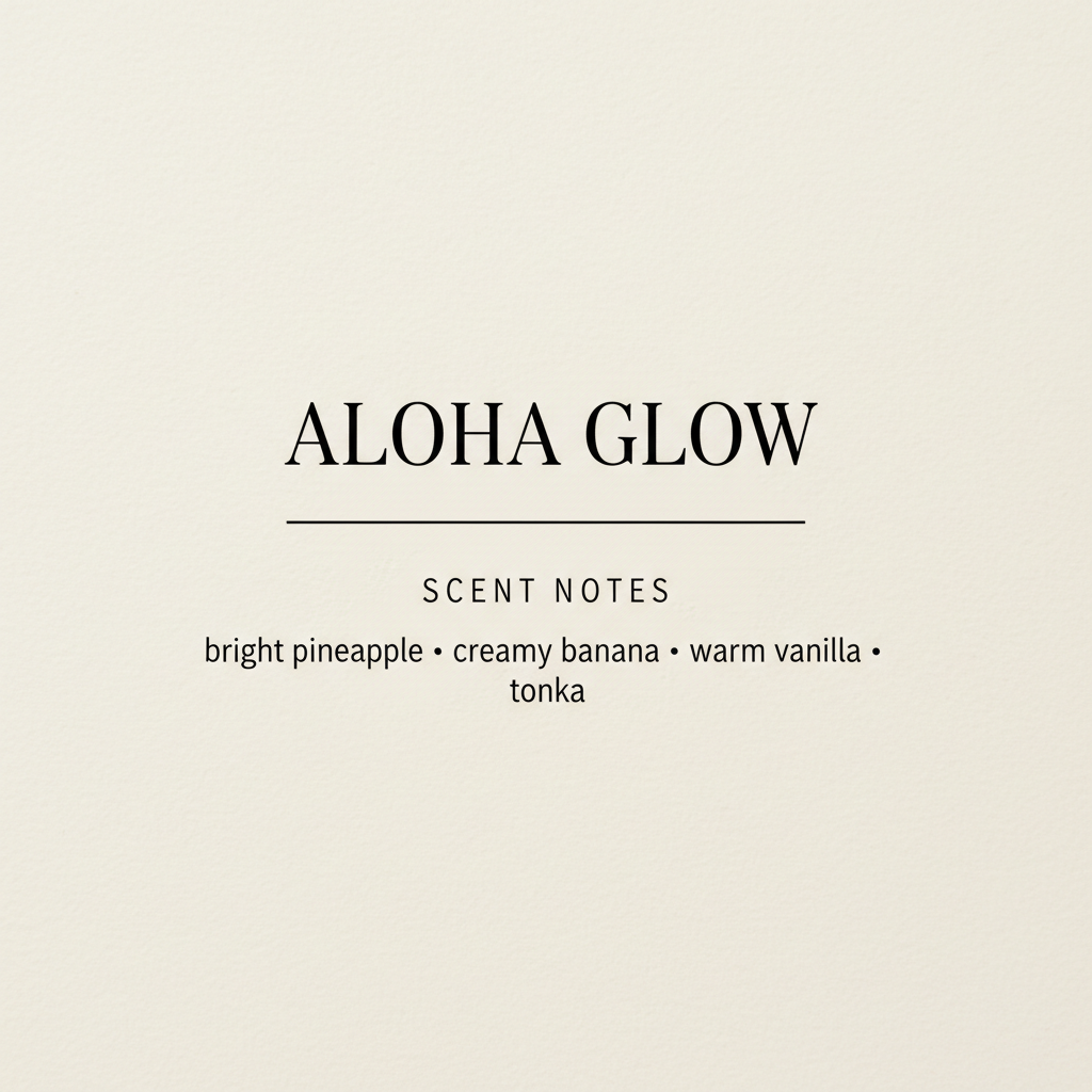 Aloha Glow Scent Note Card Fixed