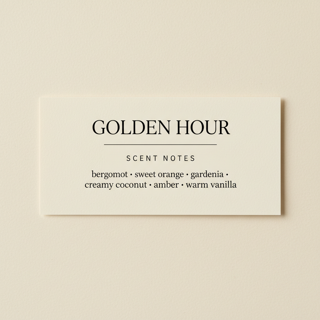 Golden Hour Scent Note Card