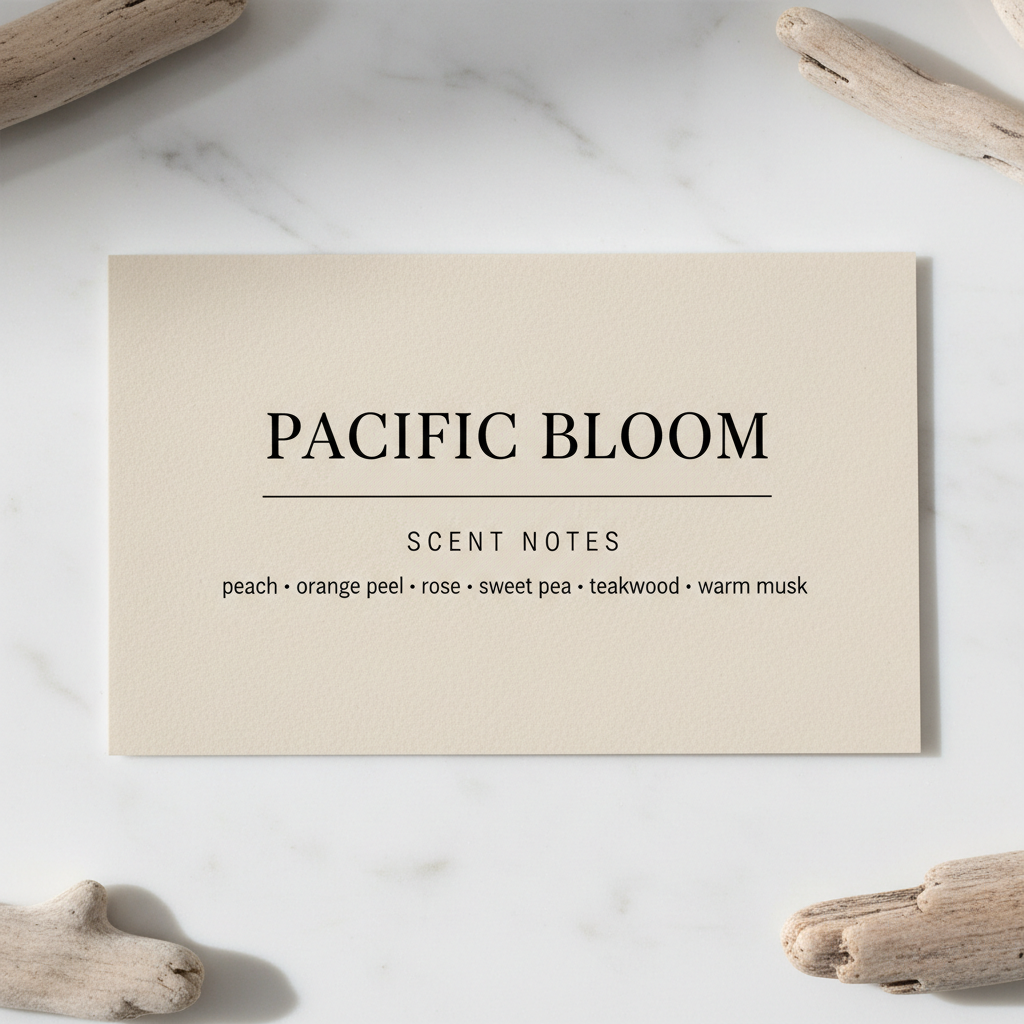 Pacific Bloom Scent Note Card Fixed