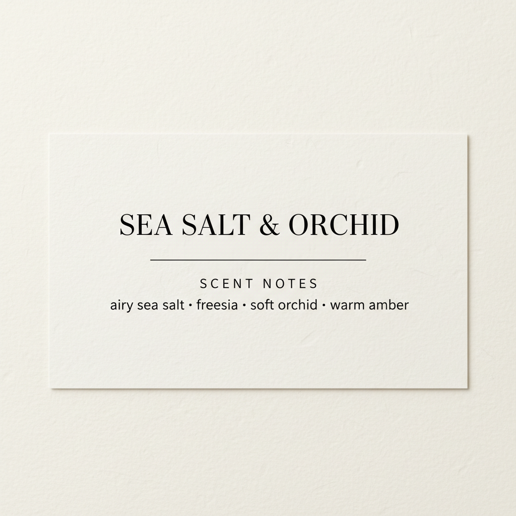 Sea Salt & Orchid Scent Note Card