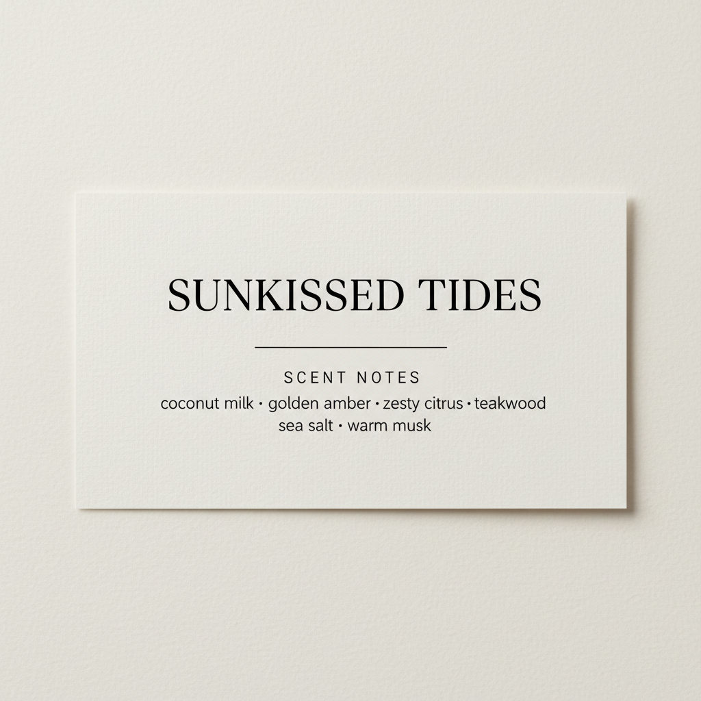 Sunkissed Tides Scent Note Card